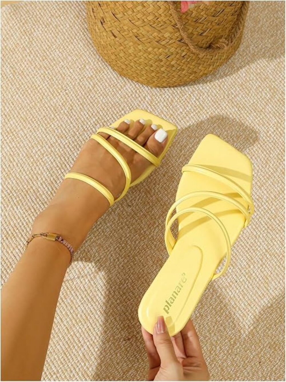 Strappy Square Toe Sandals
